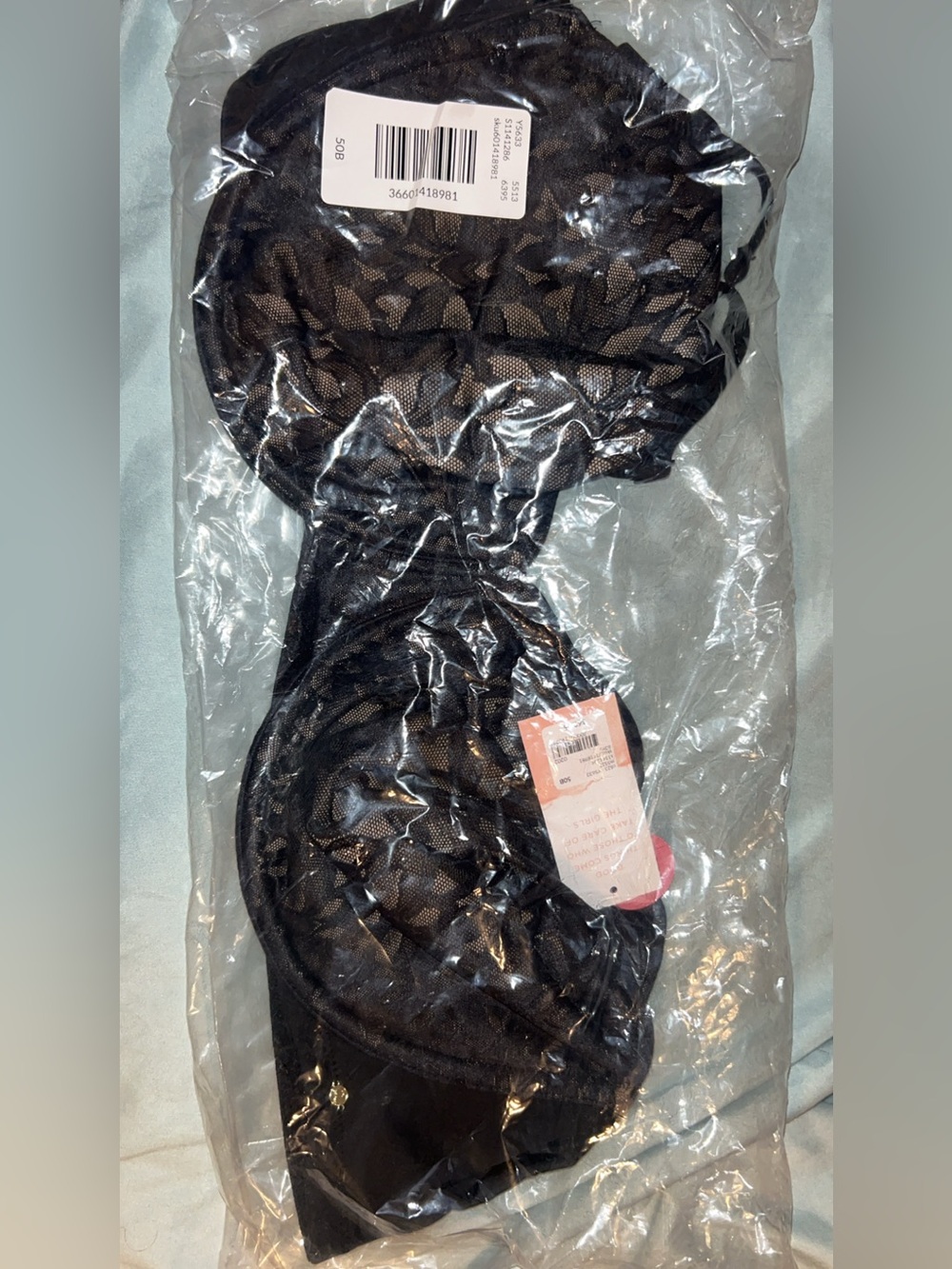 Clinique Black Lace Underwire Bra